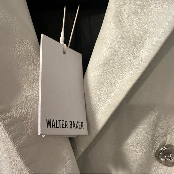 NWT Walter Baker Womens  Marley Leather Blazer reg $698 size small - Picture 9 of 14